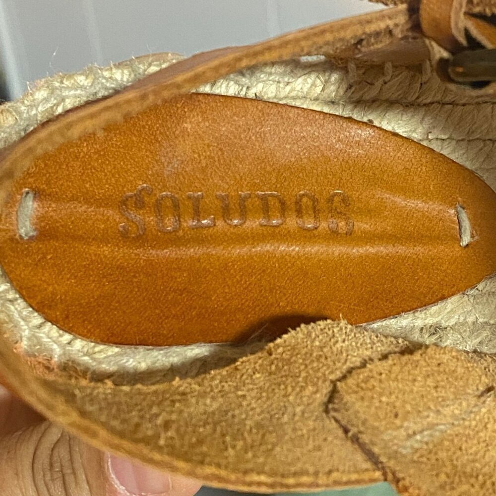 Soludos Minorca High Platform Wedge in Nude Size 6 - Picture 7 of 8